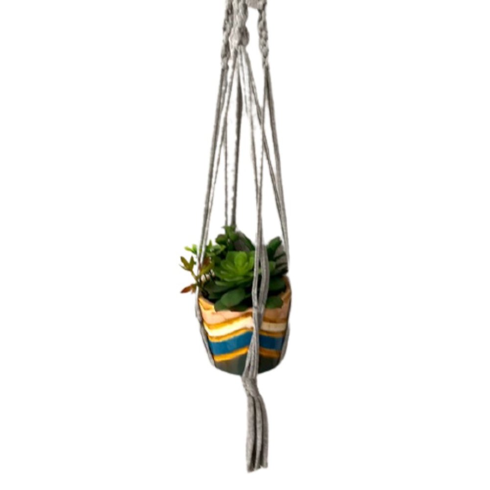 Handmade Hanging Planter Plant Hanger Rope Plant H